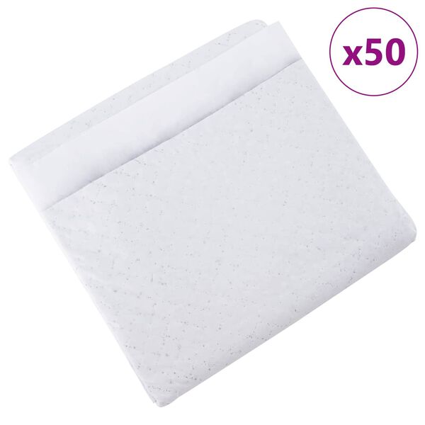 vidaXL Tapis d'entra&icirc;nement pour animaux en tissu non tiss&eacute; 50 pcs