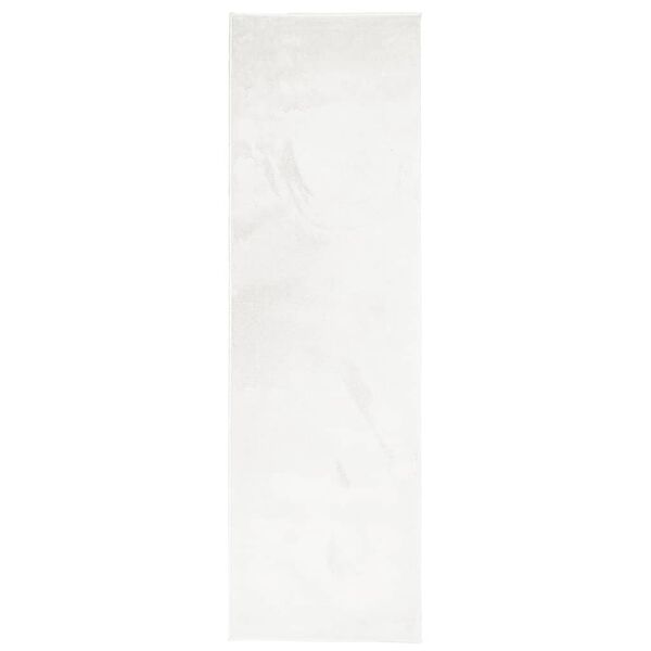 vidaXL Tapis OVIEDO &agrave; poils courts cr&egrave;me 80x250 cm