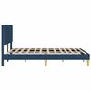vidaXL Cadre de lit avec t&ecirc;te de lit Bleu 160 x 200 cm tissu