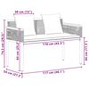 vidaXL Banc ext&eacute;rieur Noir et turquoise 117 x 54 x 74.5 cm polyrotin