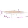 vidaXL Cadre de lit sans matelas blanc 150x200 cm bois de pin massif