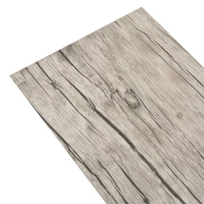 vidaXL Planches de plancher PVC Non auto-adhésif 5,26 m² Chêne délavé