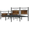 vidaXL Cadre de lit sans matelas ch&ecirc;ne fum&eacute; 120x190 cm bois ing&eacute;nierie