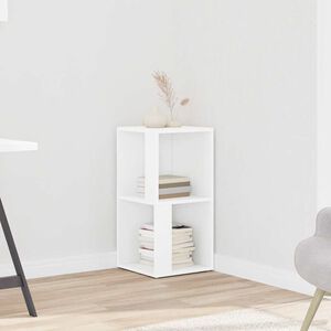 vidaXL Armoire d'angle Blanc 33x33x67 cm Bois d'ing&eacute;nierie