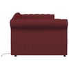 vidaXL Lit avec matelas et USB Rouge bordeaux Tissu 90x200 cm