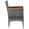 vidaXL Ensemble &agrave; manger de jardin 5 pcs Gris