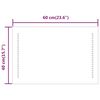 vidaXL Miroir de salle de bain &agrave; LED 60x40 cm