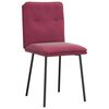 vidaXL Chaises à manger lot de 2 Rouge bordeaux Velours