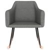vidaXL Chaise &agrave; bascule Gris fonc&eacute; Tissu