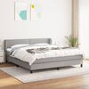 vidaXL Sommier &agrave; lattes de lit avec matelas Gris clair 180x200cm Tissu