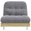 vidaXL Canap&eacute;-lit futon avec matelas 80x206x11 cm bois de pin impr&eacute;gn&eacute;