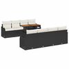 vidaXL Ensemble de canap&eacute; de jardin 7 pc Noir et cr&egrave;me