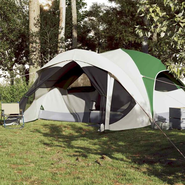 vidaXL Tente de cabine familiale 6 personnes vert imperm&eacute;able