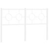 vidaXL T&ecirc;te de lit de remplacement m&eacute;tal blanc 140 cm
