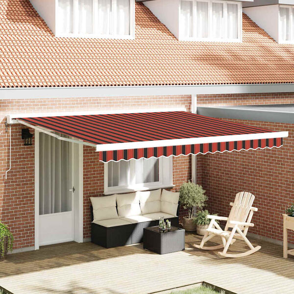 vidaXL Auvent R&eacute;tractable orange et marron 350 x 250 cm