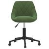 vidaXL Chaise pivotante de bureau Vert foncé Velours