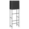 vidaXL Support de rangement 2 niveaux sur toilette Noir 56x30x170 cm