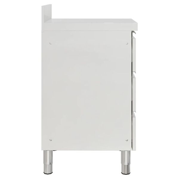 vidaXL Armoire de cuisine commerciale avec 3 tiroirs 50 x 60 x 96 cm