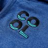 Sweat-shirt &agrave; capuche fermeture &eacute;clair enfants bleu fonc&eacute; m&eacute;lang&eacute; 104