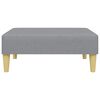 vidaXL Canap&eacute;-lit &agrave; 2 places avec repose-pied gris clair tissu