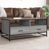 vidaXL Table basse sonoma gris 100x50x45 cm bois d'ing&eacute;nierie et m&eacute;tal