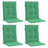 vidaXL Coussins de chaise de jardin &agrave; dossier bas lot de 4 vert