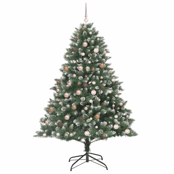 vidaXL Sapin de No&euml;l artificiel Vert 210 cm PVC, plastique et acier