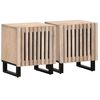 vidaXL Tables de chevet 2 pcs 40x34x46 cm bois manguier massif blanchi