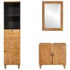 vidaXL Ensemble de mobilier de salle de bain avec tiroir 3 pcs Marron