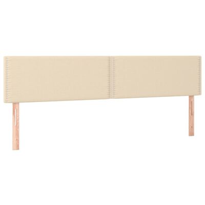 vidaXL Sommier à lattes de lit avec matelas crème 120x190 cm tissu