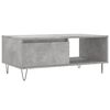 vidaXL Table basse Gris b&eacute;ton 90x50x36,5 cm Bois d'ing&eacute;nierie