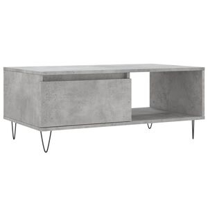 vidaXL Table basse Gris b&eacute;ton 90x50x36,5 cm Bois d'ing&eacute;nierie