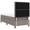 vidaXL Lit &agrave; ressorts avec matelas avec LED Taupe 80 x 200 cm tissu