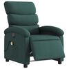 vidaXL Fauteuil de massage inclinable &eacute;lectrique Vert fonc&eacute; Tissu