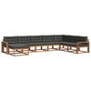 vidaXL Ensemble de canap&eacute;s d'ext&eacute;rieur 8 pcs Naturel et Anthracite