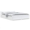 vidaXL Cadre de lit sans matelas avec tiroirs blanc 160x200 cm