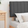 vidaXL Cadre de lit avec t&ecirc;te de lit rembourr&eacute;e Gris fonc&eacute; 75 x 190 cm