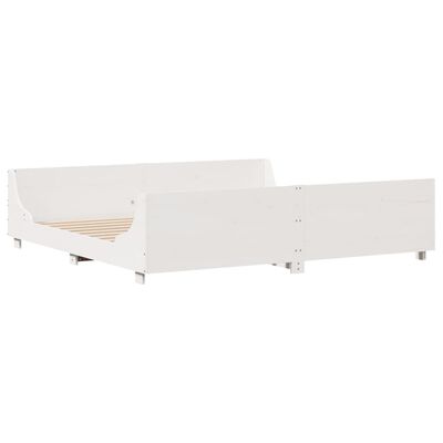 vidaXL Cadre de lit sans matelas blanc 180x200 cm bois massif de pin