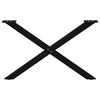 vidaXL Pieds de table basse en forme de X, 2 pièces, noir, 70 x (42-43) cm, acier