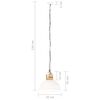 vidaXL Lampe suspendue industrielle Blanc Rond 32 cm E27 Manguier