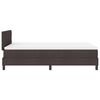vidaXL Lit &agrave; ressorts avec matelas Marron fonc&eacute; 120 x 190 cm tissu
