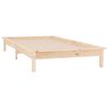 vidaXL Cadre de lit &agrave; LED sans matelas 100x200 cm bois massif
