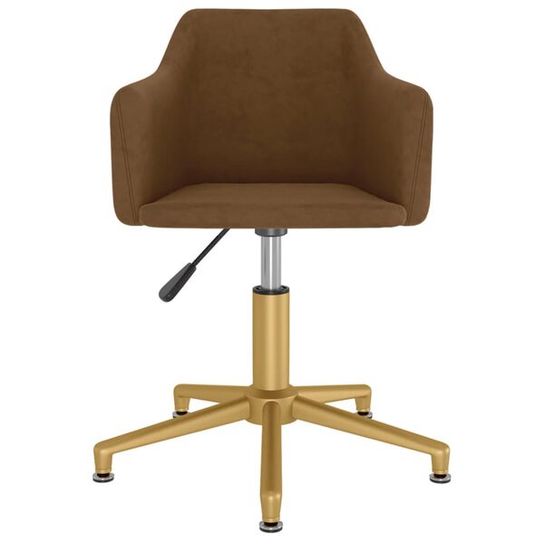 vidaXL Chaises pivotantes &agrave; manger lot de 6 Marron Velours