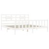 vidaXL Cadre de lit sans matelas blanc bois massif de pin