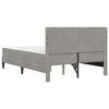 vidaXL Cadre de lit avec matelas Gris clair 120 x 190 cm Velours