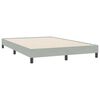 vidaXL Sommier à lattes de lit et matelas gris clair 140x220cm velours