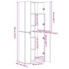 vidaXL Buffet haut noir 70x42,5x185 cm bois d'ing&eacute;nierie