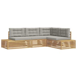 vidaXL 4 Pi&egrave;ce Ensemble de canap&eacute;s d'ext&eacute;rieur Polyester Blanc
