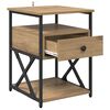 vidaXL Cabinet de chevet avec tiroir Ch&ecirc;ne artisanal 40 x 42 x 55 cm