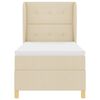 vidaXL Lit &agrave; ressorts avec matelas gris fonc&eacute; 90x190 cm Cr&egrave;me tissu